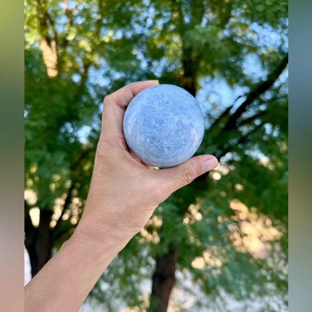 Blue Calcite Sphere - Picture 3 of 6